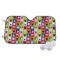 thumbnail image 1 of Balery Colorful Bulldog Print Car Windshield Sun Shade,Windshield Sunshade for Car Pickup Truck SUV Accessories-, 1 of 7