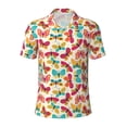 thumbnail image 1 of Balery Colorful Butterflies Printed Men’s Short Sleeve Polo Shirt, Midweight Men's Shirt,Golf Polo shirts -Small, 1 of 8