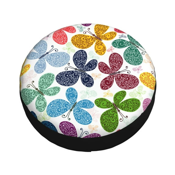 Balery Colorful Butterflies Tire Covers - Tough Tire Wheel Protector for Truck, SUV, Trailer, Camper, RV -16 inch