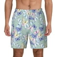 thumbnail image 1 of Balery Colorful Butterfly Mens Swim Trunks Swim Shorts for Men Quick Dry Inseam Beach Shorts with Compression Liner Pocket-3X-Large, 1 of 9
