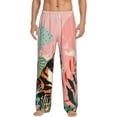 thumbnail image 1 of Balery Colorful Cat With Flowers print Men's Pajama Pants,Ultra Lightweight Pjs,Lounge Pant-Small, 1 of 9