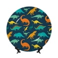 thumbnail image 1 of Balery Colorful Dinosaur Print Bone China Decorative Plate Ceramic Dinner Plates Art Crafts with Display Stand-8in, 1 of 6