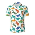 thumbnail image 1 of Balery Colorful Dinosaur Printed Men’s Short Sleeve Polo Shirt, Midweight Men's Shirt,Golf Polo shirts -4X-Large, 1 of 8