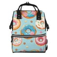 thumbnail image 1 of Balery Colorful Donut Mummy Backpack - Waterproof Twill Canvas, Large Capacity Diaper Bag with Multiple Pockets and Adjustable Straps, 1 of 6