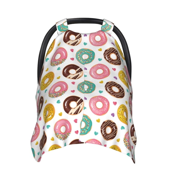 Balery Colorful Donuts Printed Nursing Cover Breastfeeding Scarf - Baby Car Seat Covers, Infant Stroller Cover, Carseat Canopy for Girls and Boys