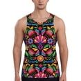 thumbnail image 1 of Balery Colorful Floral Embroidery Mexican Pattern Men's Workout Tank Top Gym Muscle Tee Fitness Bodybuilding Sleeveless T Shirt Quick Dry Fit Muscle Tank Top Slim-Fit Tank-3X-Large, 1 of 7