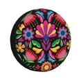 thumbnail image 1 of Balery Colorful Floral Embroidery Mexicantire Cover Waterproof Dust-Proof, Universal Spare Wheel Tire Cover For Trailer, Rv, Suv Truck And Vehicle Camper Accessories-17 Inch, 1 of 9
