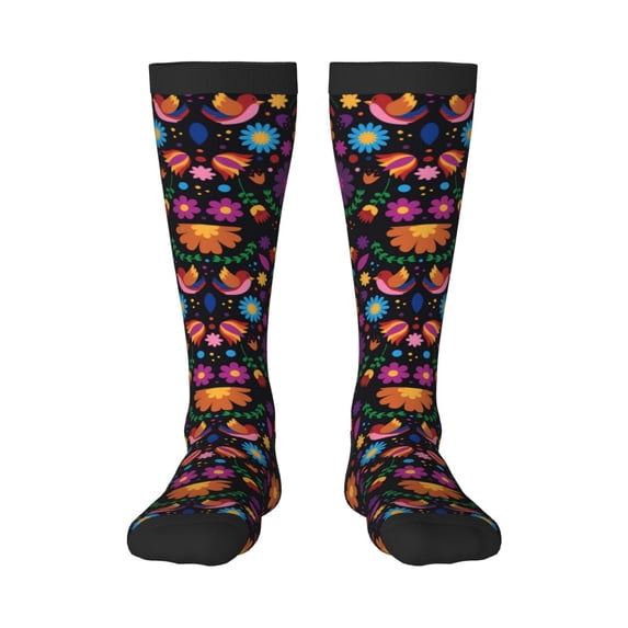 Balery Colorful Floral2 Fun Novelty Socks Men'S Women'S Crew Socks Funny Crazy Novelty Socks Quirky And Cool Socks