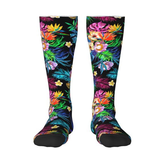 Balery Colorful Flowers Fun Novelty Socks Men'S Women'S Crew Socks Funny Crazy Novelty Socks Quirky And Cool Socks