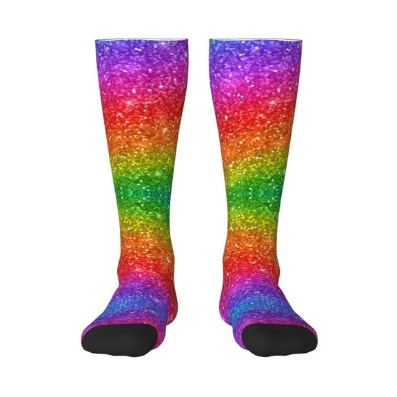 Balery Colorful Glitter Fun Novelty Socks Men'S Women'S Crew Socks Funny Crazy Novelty Socks Quirky And Cool Socks