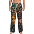 thumbnail image 1 of Balery Colorful Graffiti Abstract Eye print Men's Pajama Pants,Ultra Lightweight Pjs,Lounge Pant-Small, 1 of 9