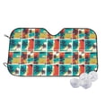 thumbnail image 1 of Balery Colorful Hawaii Palms Print Car Windshield Sun Shade,Windshield Sunshade for Car Pickup Truck SUV Accessories-Medium, 1 of 7