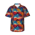 thumbnail image 1 of Balery Colorful Hawaii Palms Print Men's Hawaiian Shirts Short Sleeve Beach Shirt Relaxed Fit Vacation Button Down Shirts-Medium, 1 of 9