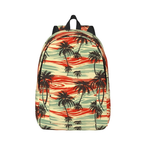Balery Colorful Hawaii Palms Vintage Canvas Backpack for Men and Women - Large Capacity, Durable Travel Laptop Bag for School, Work, Hiking, and Outdoor Activities