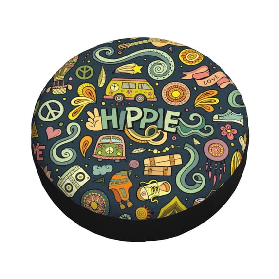 Balery Colorful Hippie Tire Covers - Tough Tire Wheel Protector for Truck, SUV, Trailer, Camper, RV -16 inch