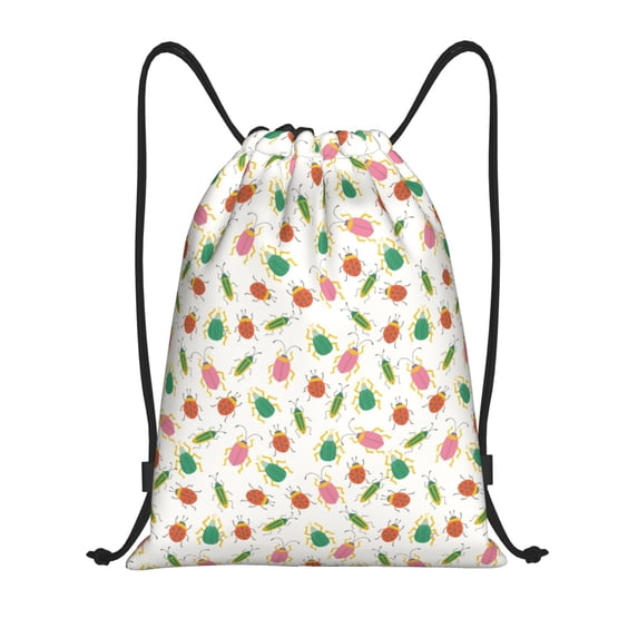 Balery Colorful Insect1 Pattern Drawstring Backpack Bag Sport Gym Sackpack Cinch Bags Pattern Drawstring Backpack Bag Sport Gym Sackpack Cinch Bags -Small