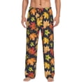 thumbnail image 1 of Balery Colorful Maple Leaves print Men's Pajama Pants,Ultra Lightweight Pjs,Lounge Pant-Large, 1 of 9