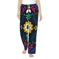 thumbnail image 1 of Balery Colorful Mexican Flower print Women's Pajama Pants,Ultra Lightweight Pjs,Lounge Pant-XX-Large, 1 of 9