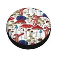 thumbnail image 1 of Balery Colorful Mushrooms (2) Tire Covers - Tough Tire Wheel Protector for Truck, SUV, Trailer, Camper, RV -15 inch, 1 of 8