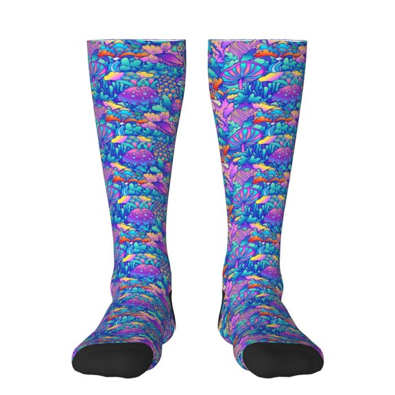 Balery Colorful Mushrooms Fun Novelty Socks Men'S Women'S Crew Socks Funny Crazy Novelty Socks Quirky And Cool Socks