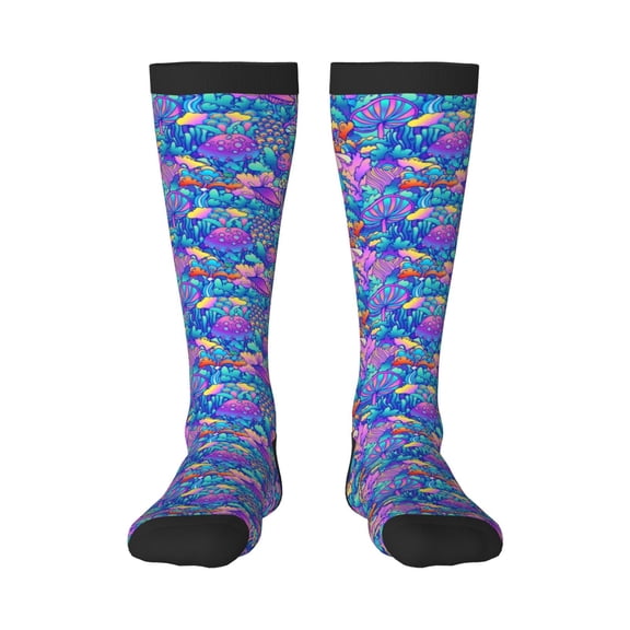Balery Colorful Mushrooms Fun Novelty Socks Men'S Women'S Crew Socks Funny Crazy Novelty Socks Quirky And Cool Socks