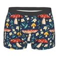 thumbnail image 1 of Balery Colorful Mushrooms Men's Boxer Briefs, Soft and Breathable Cotton Underwear with nylon Waistband-Small, 1 of 9