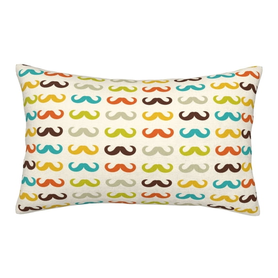 Balery Colorful Mustache Bedding Queen Pillow Cases - Envelope Closure - Soft Brushed Microfiber Fabric - Shrinkage and Fade Resistant Pillow Cases-20"x30"