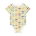 thumbnail image 1 of Balery Colorful Mustache Pattern Baby Climbing Clothes Infant Bodysuit Cute Infant Bodysuit Baby Romper-9M, 1 of 7