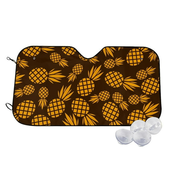 Balery Colorful Pineapple Windshield Sun Shade, Car Front Window Sunshade Cover ,Automotive Interior Portected Blocks Uv Rays For Car Pickup Truck Suv Accessories- Small
