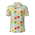 thumbnail image 1 of Balery Colorful Ping Pong Rackets1 Printed Men’s Short Sleeve Polo Shirt, Midweight Men's Shirt,Golf Polo shirts -3X-Large, 1 of 8