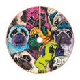 thumbnail image 1 of Balery Colorful Pug Printed Christmas Tree Skirt , Merry Christmas Party Christmas Tree Decoration,Adjustable Tree Skirt-36", 1 of 6