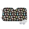 thumbnail image 1 of Balery Colorful Retro Tape Print Car Windshield Sun Shade,Windshield Sunshade for Car Pickup Truck SUV Accessories-Medium, 1 of 7
