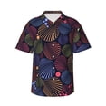 thumbnail image 1 of Balery Colorful Shells Print Men's Hawaiian Shirts Short Sleeve Beach Shirt Relaxed Fit Vacation Button Down Shirts-X-Large, 1 of 1
