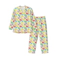 thumbnail image 1 of Balery Colorful Snails Pattern Pajama Sets for Men Long Sleeve 2 Piece Sleepwear Loungewear Sets Soft PJ's with Pockets Long Sleeve Comfy Pj Sets-Medium, 1 of 7