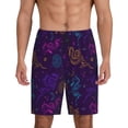 thumbnail image 1 of Balery Colorful Snake Men's Cotton Knit Pajama Shorts Waistband & Pockets,Short Pajama Pants-Large, 1 of 8