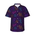 thumbnail image 1 of Balery Colorful Snake Print Men's Hawaiian Shirts Short Sleeve Beach Shirt Relaxed Fit Vacation Button Down Shirts-X-Large, 1 of 9