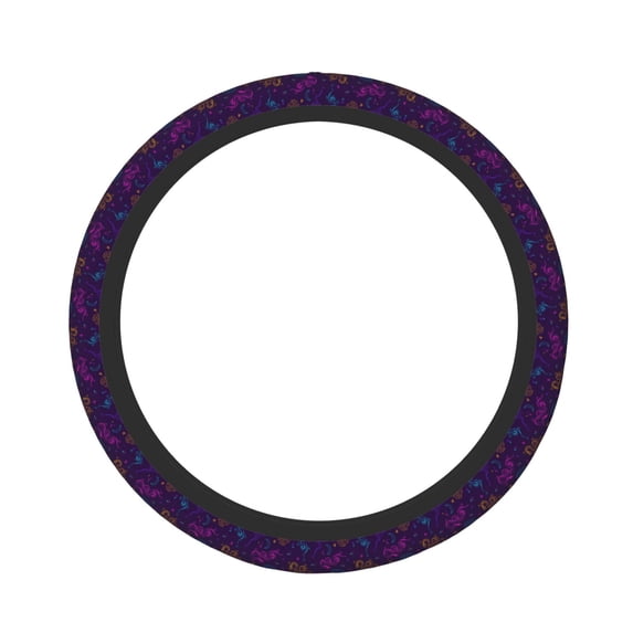Balery Colorful Snake print Steering Wheel Covers Elastic Skidproof Steering Wheel Protective Cover Case for Men Women Universal 15 Inches Cars Accessories