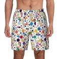 thumbnail image 1 of Balery Colorful Spots Mens Swim Trunks Swim Shorts for Men Quick Dry Inseam Beach Shorts with Compression Liner Pocket-XX-Large, 1 of 9