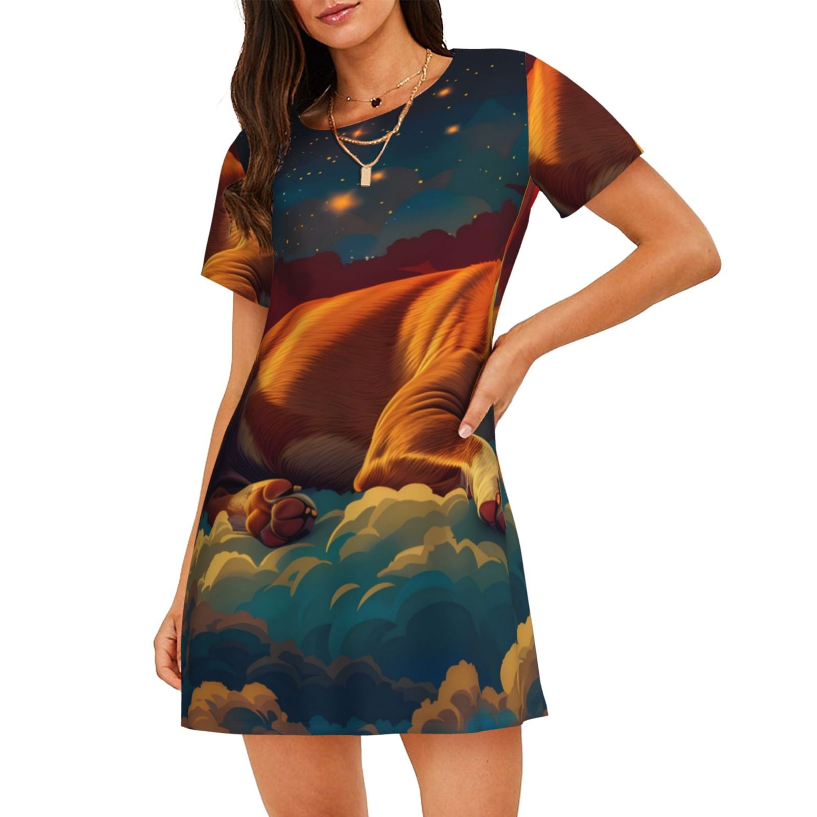 GYS Women's Bamboo Viscose Nightgown - Sleeveless V-Neck Sleepshirt, Lightweight & Breathable - View #6