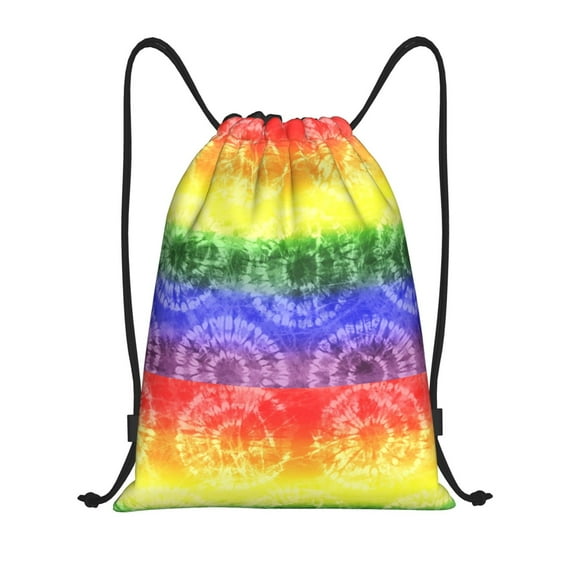 Balery Colorful Tie Dye Pattern Drawstring Backpack Bag Sport Gym Sackpack Cinch Bags Pattern Drawstring Backpack Bag Sport Gym Sackpack Cinch Bags -Small