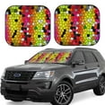 thumbnail image 1 of Balery Colorful Tie Dye Stained Glass 1 Sun Shield 2 Pack For Car Front Windows Foldable Sun Visor Protector Blocks Max Uv Rays And Keeps Your Vehicle Cool For Most Sedans Suv Truck, 1 of 7