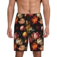 thumbnail image 1 of Balery Colorful Tulips Men's Cotton Knit Pajama Shorts Waistband & Pockets,Short Pajama Pants-XX-Large, 1 of 8