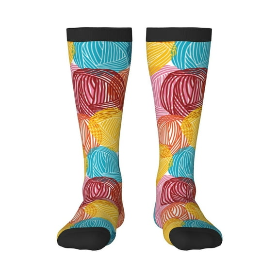 Balery Colorful Wool Balls Fun Novelty Socks Men'S Women'S Crew Socks Funny Crazy Novelty Socks Quirky And Cool Socks