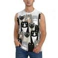 thumbnail image 1 of Balery Colors Cats Men's Sleeveless Muscle Shirts Workout Tank Top, Moisture Wicking, Odor Protection-3X-Large, 1 of 8