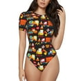 thumbnail image 1 of Balery Construction Truck Women's Short Sleevee Crew Neck Bodysuit Tops Short Sleeve Tops Basic-Medium, 1 of 9