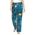 thumbnail image 1 of Balery Construction Trucks print Women's Pajama Pants,Ultra Lightweight Pjs,Lounge Pant-Medium, 1 of 9