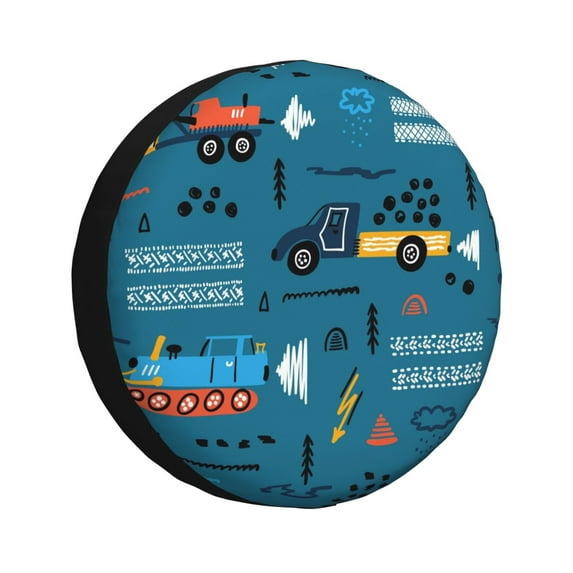 Balery Construction Truckstire Cover Waterproof Dust-Proof, Universal Spare Wheel Tire Cover For Trailer, Rv, Suv Truck And Vehicle Camper Accessories-15 Inch