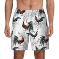 thumbnail image 1 of Balery Cool Chicken Mens Swim Trunks Swim Shorts for Men Quick Dry Inseam Beach Shorts with Compression Liner Pocket-Small, 1 of 9