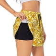 thumbnail image 1 of Balery Cool Duck With Yellow Strip Pattern Women's Running Shorts with Liner 2 Pockets Elastic Workout Athletic Gym Yoga Shorts-Large, 1 of 7