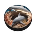 thumbnail image 1 of Balery Coral Fish Dolphin Tire Covers - Tough Tire Wheel Protector for Truck, SUV, Trailer, Camper, RV -16 inch, 1 of 8